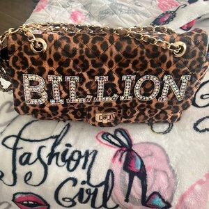 Leopard Print Bling Purse
